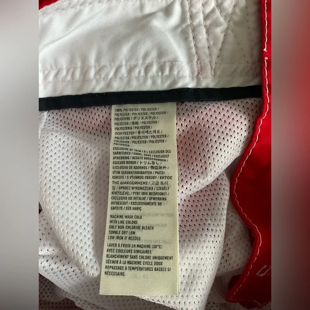 Abercrombie & Fitch Red and White Board Shorts